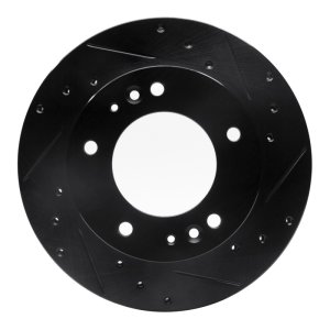 Kia Sportage Brake Rotor (1) - Front Right - R1 Concepts - Drilled & Slotted - Black - `95-`02